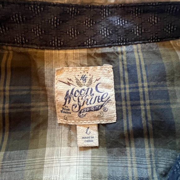 Share MoonShine Spirit Brad Paisley Large long sleeve shirt pearl button - Picture 5 of 8